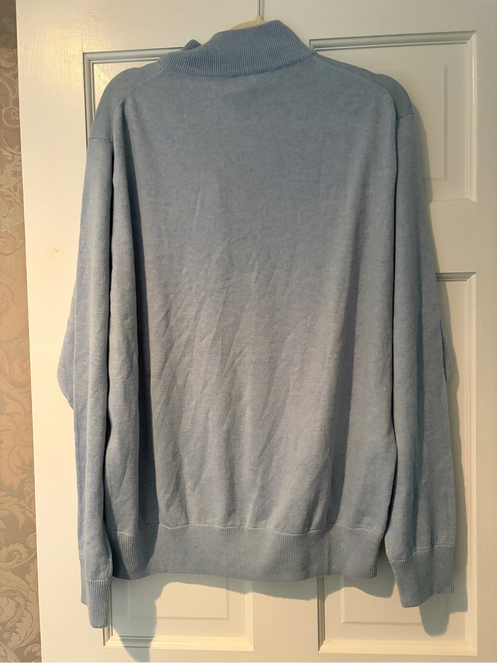 Light Blue Quarter-Zip Sweater Peter Millar xl men’s wool cashmere - Picture 8 of 10